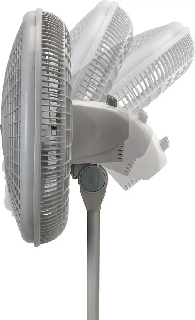 Alt view image 4 of 6 - Lasko Oscillating Pedestal Stand Fan, 3-Speeds, Adjustable Height, Tilt Back Fan Head for Indoor, Bedroom, Living Room, Home Office, Dorm Use, 16 Inch, Gray, 2526