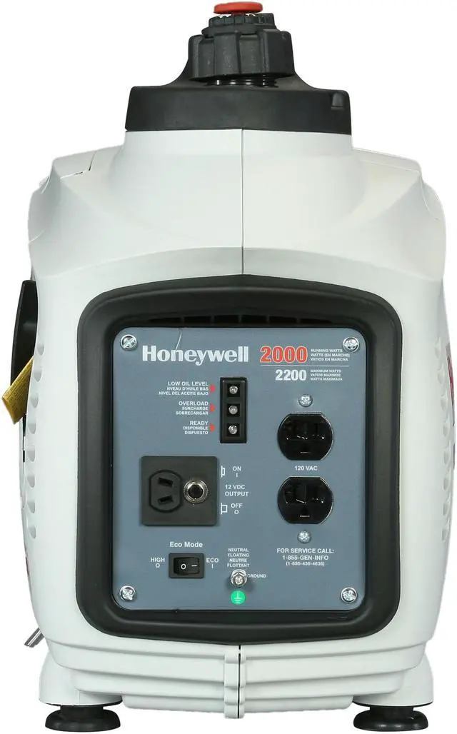 Alt view image 2 of 6 - Honeywell 6066-2000 2000 Watt 126cc 4-Stroke OHV Portable Gas Powered Inverter Generator