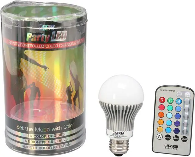 Alt view image 5 of 5 - Feit Electric A19/HP/LED/PARTY 50 W Equivalent 50W Equivalent 120 Volt Color-Enhancing LED Light Bulb