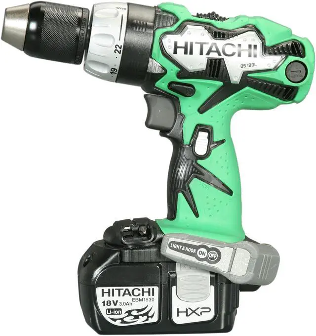 Alt view image 3 of 10 - Hitachi KC18DDL 18V Lithium Ion Driver Drill & Impact Driver Combo Kit (3.0Ah)