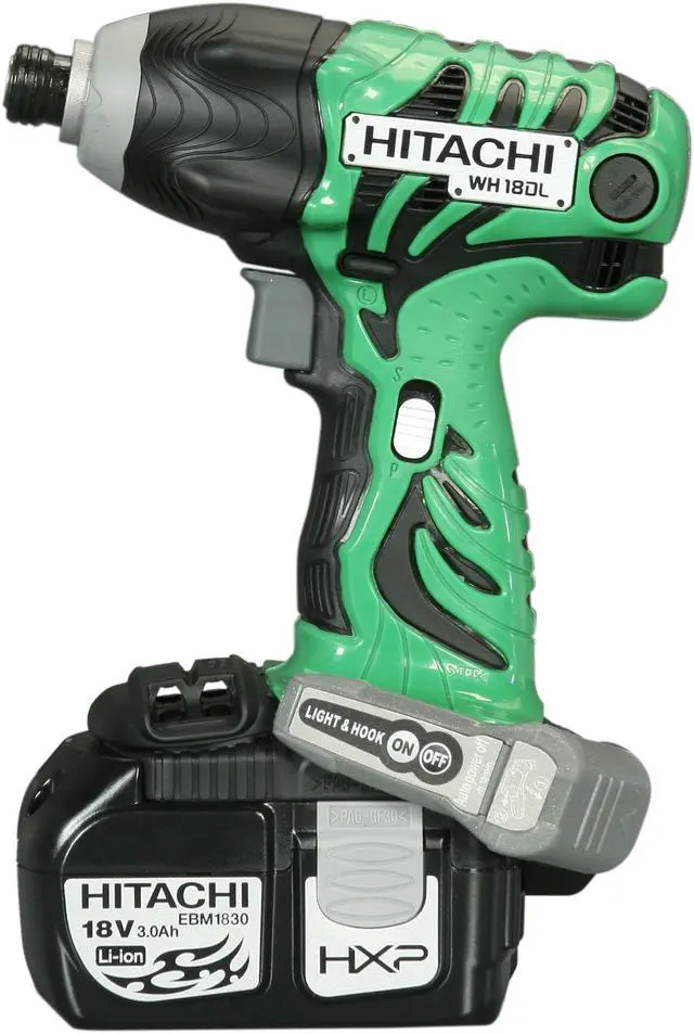 Alt view image 7 of 10 - Hitachi KC18DDL 18V Lithium Ion Driver Drill & Impact Driver Combo Kit (3.0Ah)
