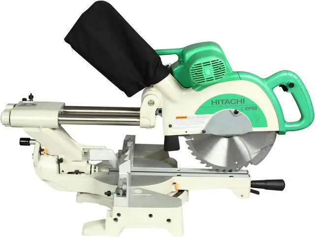 Alt view image 3 of 8 - Hitachi C10FSB 10" Sliding Dual Compound Miter Saw