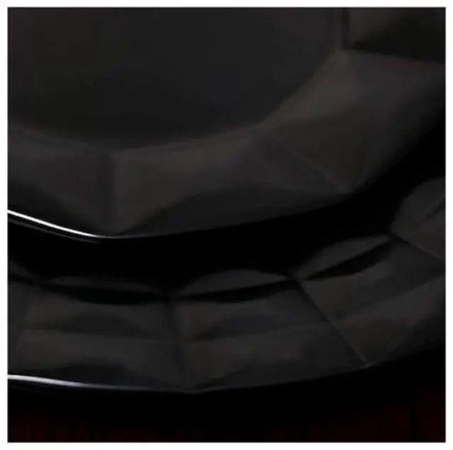 Alt view image 4 of 5 - Elama Retro Chic Glazed Dinnerware - 16 Piece - Black