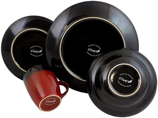 Alt view image 2 of 2 - Elama Tanizia 16 Piece High Gloss Dinnerware Set