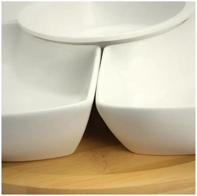 Alt view image 2 of 4 - Elama Signature 12 1/4 Inch 6pc Lazy Susan Appetizer and Condiment Server Set
