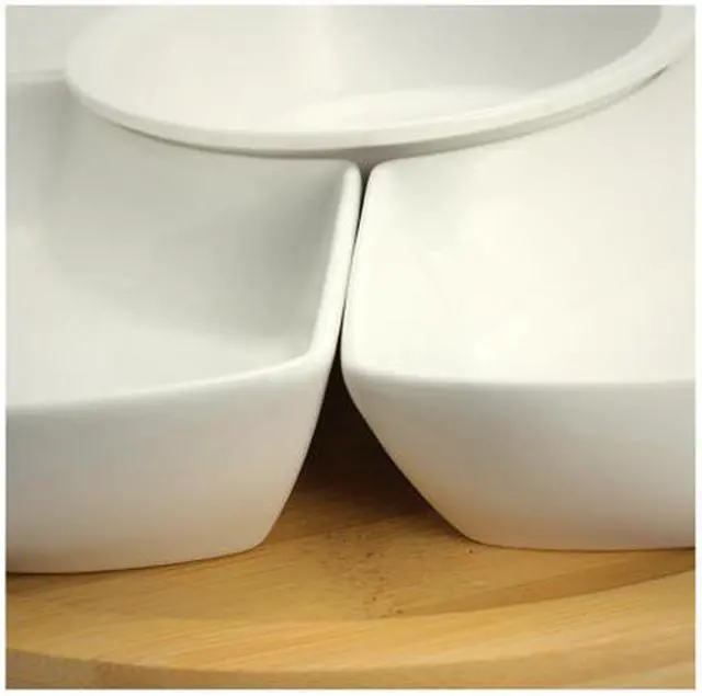 Alt view image 2 of 4 - Elama Signature 12 1/4 Inch 6pc Lazy Susan Appetizer and Condiment Server Set