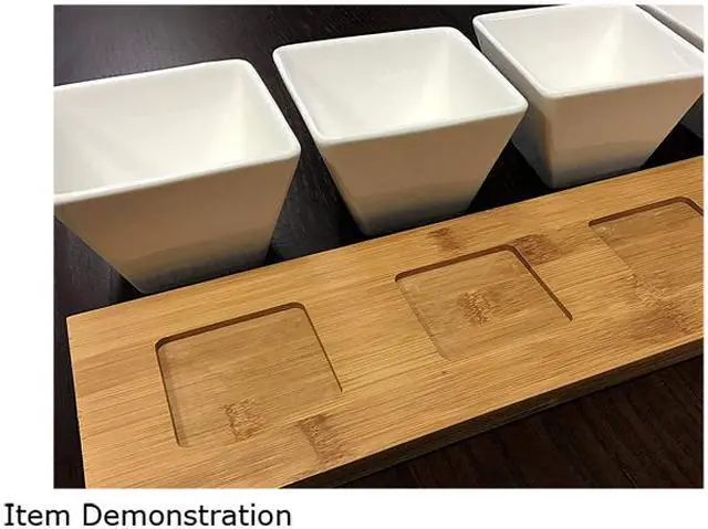Alt view image 2 of 4 - Elama Signature Modern 5pc Appetizer and Condiment Server with 4 Serving Dishes