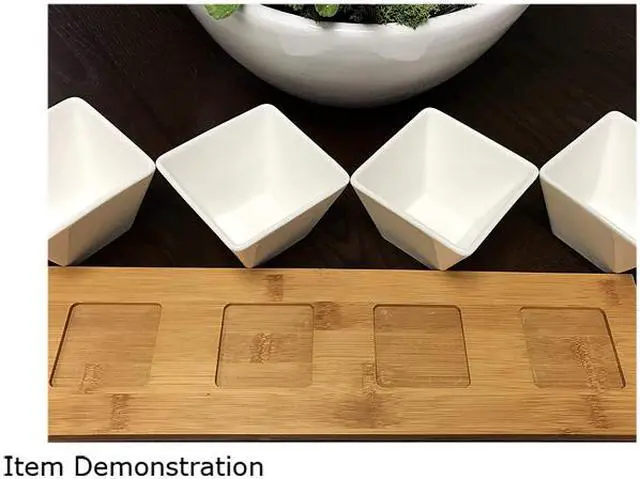 Alt view image 3 of 4 - Elama Signature Modern 5pc Appetizer and Condiment Server with 4 Serving Dishes