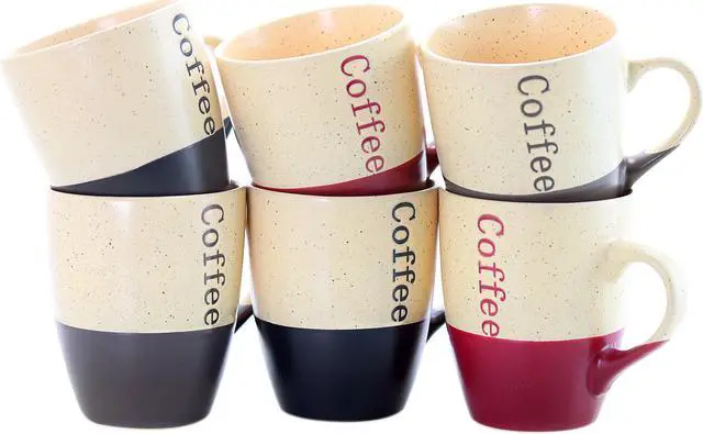 Alt view image 4 of 12 - Elama Coffee House 6-Piece 12 oz. Mug Set with Stand, Assorted Colors