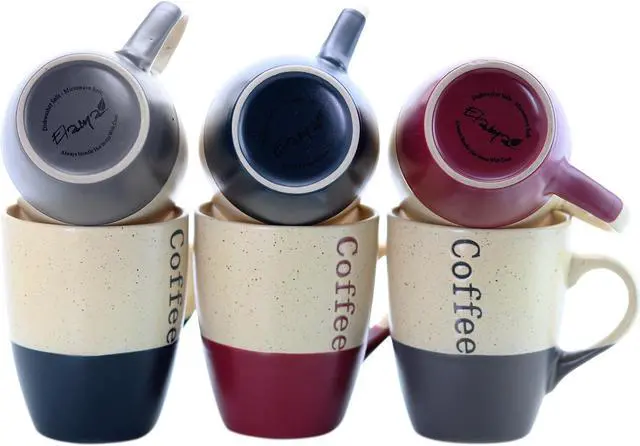 Alt view image 5 of 12 - Elama Coffee House 6-Piece 12 oz. Mug Set with Stand, Assorted Colors