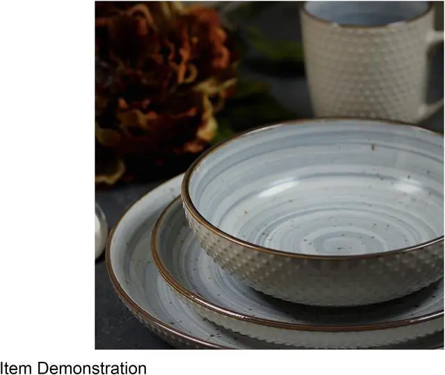 Alt view image 6 of 6 - Elama Mellow 16-Piece Dinnerware Set in Powder Blue
