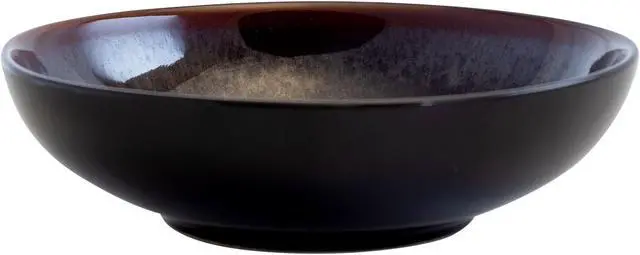 Alt view image 4 of 8 - Elama Midnight Beach 16 Piece Round Stoneware Dinnerware Set in Metallic Black
