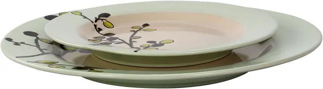 Alt view image 9 of 11 - Elama Retro Bloom 16 Piece Luxurious Stoneware Dinnerware with Complete Setting for 4