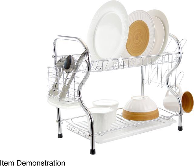 Better Chef 2-Tier 16 in. Chrome Plated Dish Rack in Copper