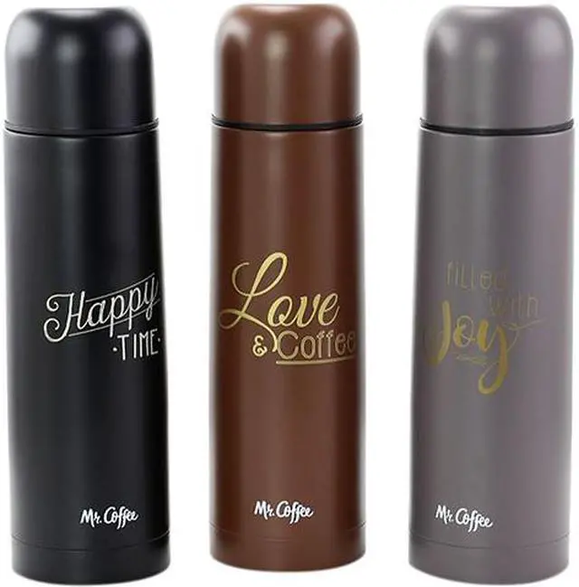Main image of Mr. Coffee Luster Javelin 3 Pc 16 Oz Stainless Steel Thermal Travel Bottle Set