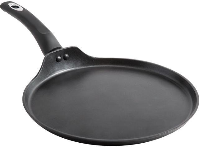 Oster Allston 11 Round Pancake Pan Tawa - Black - Nonstick - Black Heat  Resistant Handle 