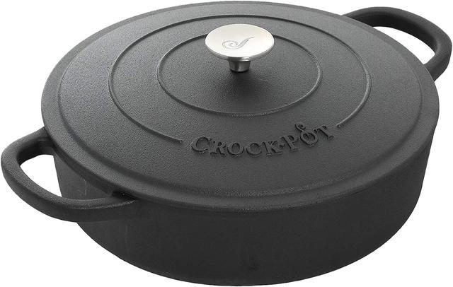 Crock-Pot 5 qt. Non-Stick Cast Iron Round Braiser with Lid