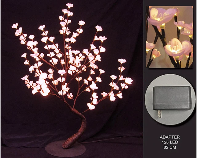 Alt view image 3 of 3 - Hi-Line Gift LED Pink Bonsai Tree