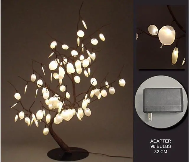 Alt view image 3 of 3 - Hi-Line Gift LED Silver Dollar Bonsai Tree