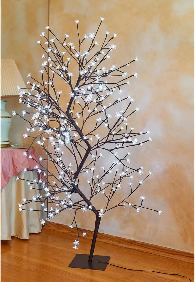 Alt view image 2 of 4 - Dual Control Double-S Cherry Blossom Tree - White & RGB - 336 LEDs