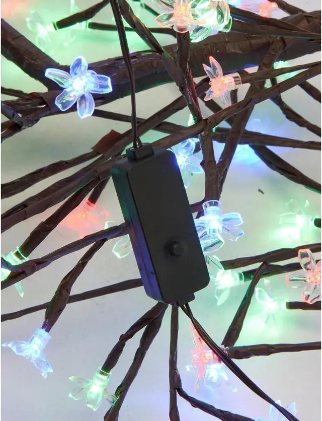 Alt view image 4 of 4 - Dual Control Double-S Cherry Blossom Tree - White & RGB - 336 LEDs