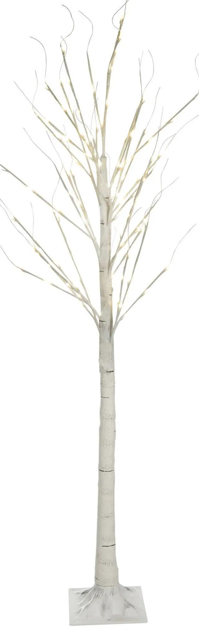 Alt view image 2 of 5 - Birch Tree On Metal Base In/Outdoor 120 LED 83 Inch High with 8 Lighting Modes