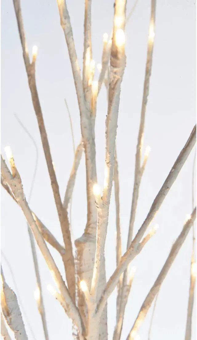 Alt view image 3 of 5 - Birch Tree On Metal Base In/Outdoor 120 LED 83 Inch High with 8 Lighting Modes