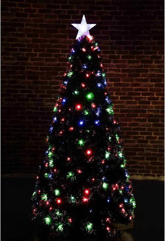 Alt view image 3 of 5 - Hi-Line Gift LED Christmas Tree Fiber Optic Multi-Colour Star