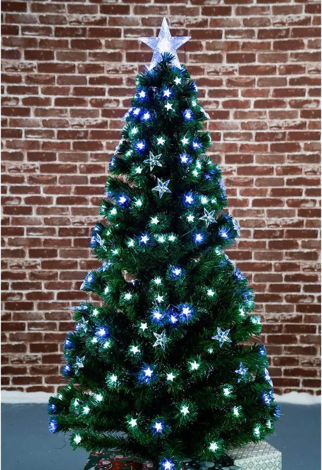Alt view image 4 of 5 - Hi-Line Gift LED Christmas Tree Fiber Optic Multi-Colour Star