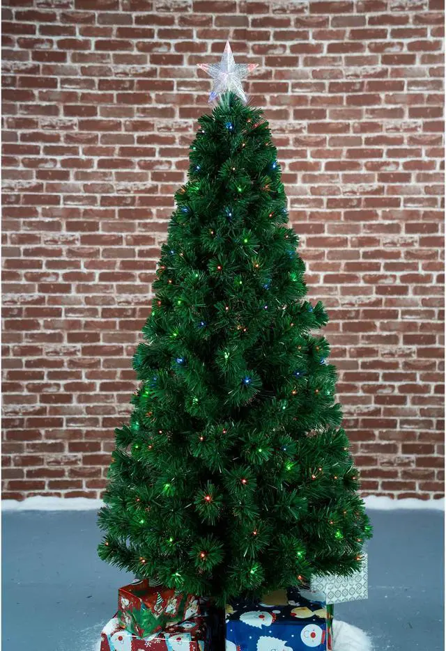 Alt view image 5 of 5 - Hi-Line Gift LED Christmas Tree Fiber Optic Multi-Colour Star