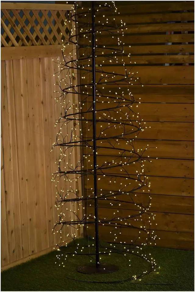 Alt view image 9 of 9 - Hi-Line Gift LED Revolve Tree Brown
