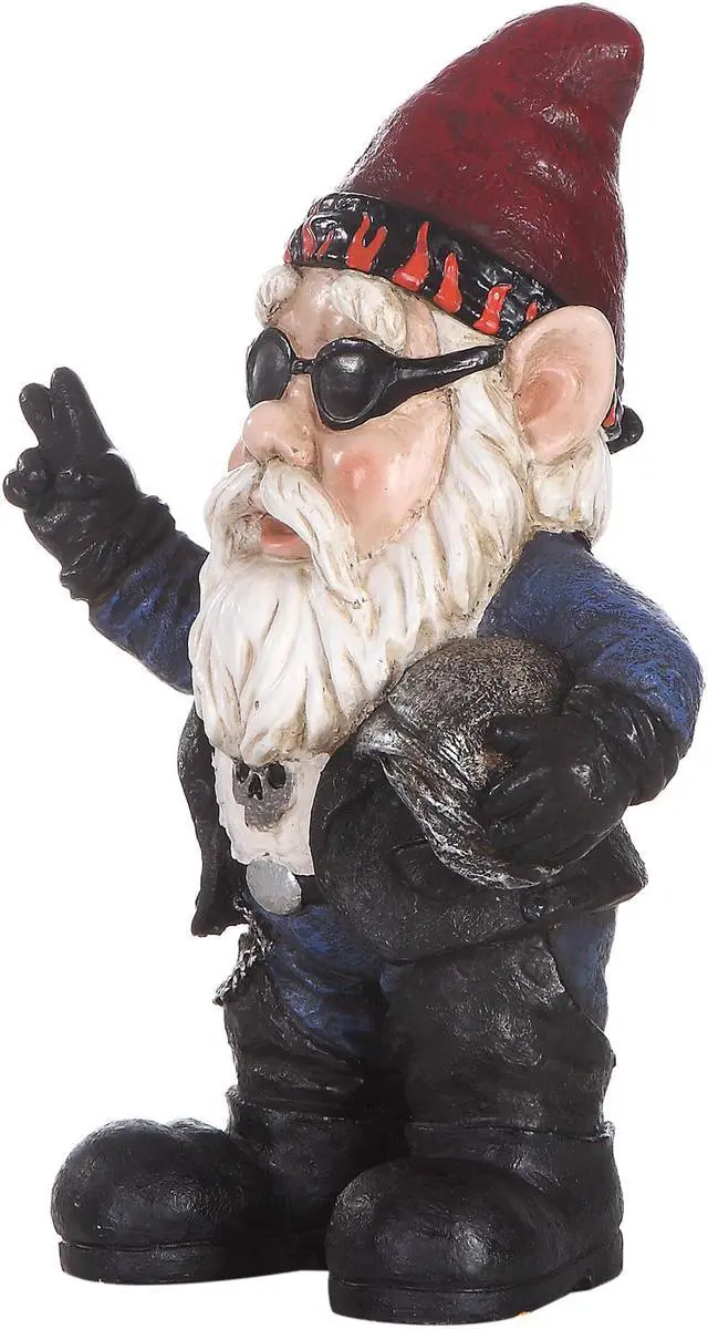Alt view image 2 of 7 - Hi-Line Gift Biker Gnome with Sunglasses & Helmet - Gnomad
