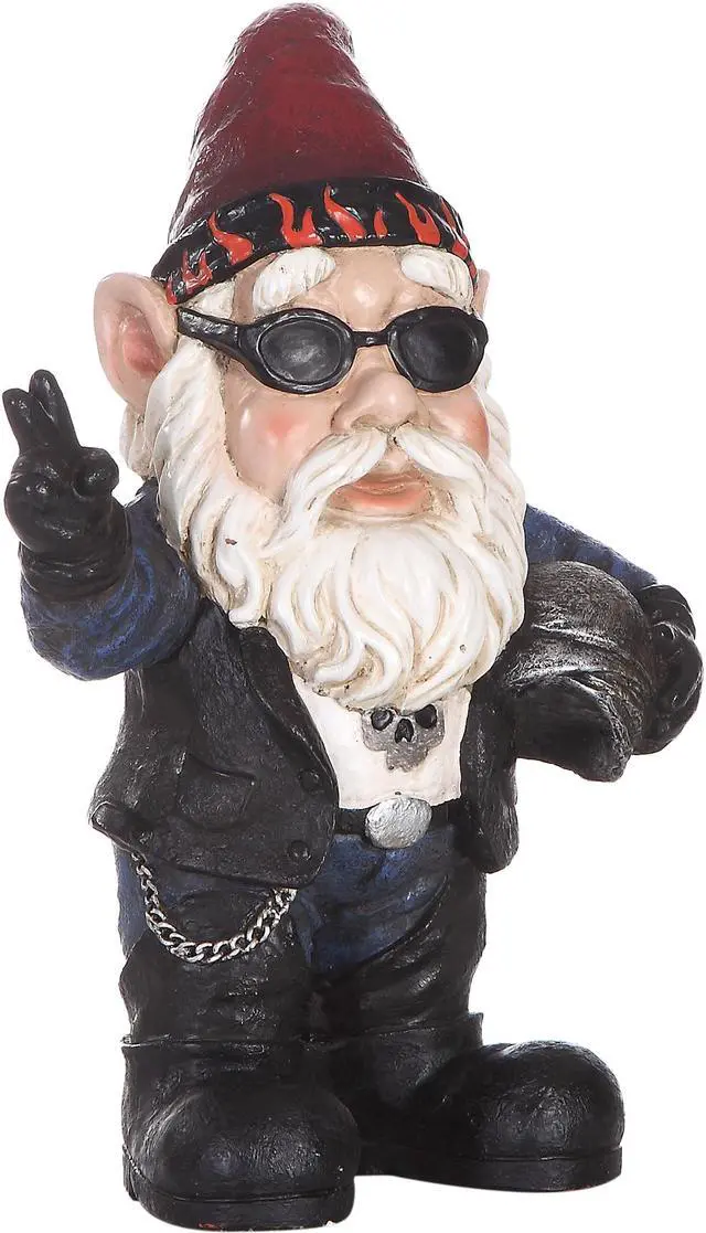 Main image of Hi-Line Gift Biker Gnome with Sunglasses & Helmet - Gnomad