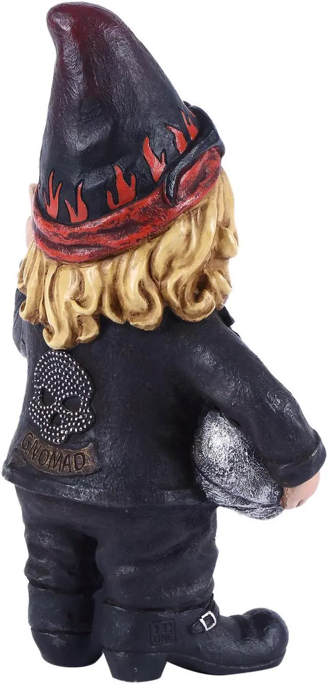 Alt view image 6 of 6 - Hi-Line Gift Female Biker Gnome with Helmet - Gnomad