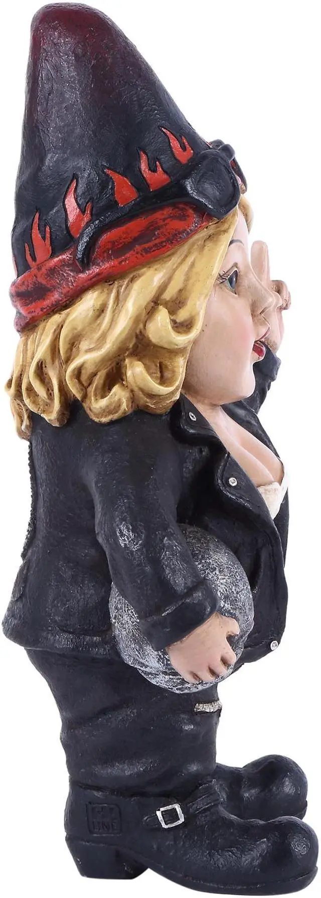 Alt view image 3 of 6 - Hi-Line Gift Female Biker Gnome with Helmet - Gnomad