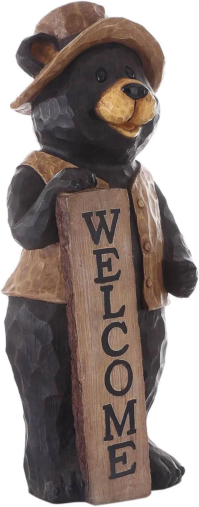 Alt view image 2 of 9 - Hi-Line Gift Bear Standing with A Welcome Sign