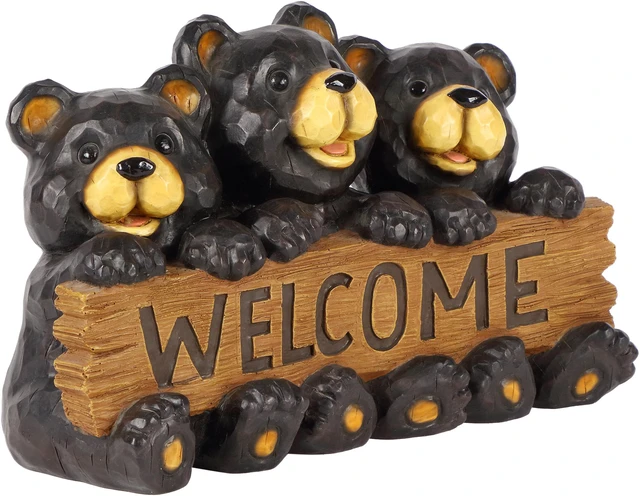 Alt view image 3 of 6 - Hi-Line Gift Bear Family with Welcome Sign