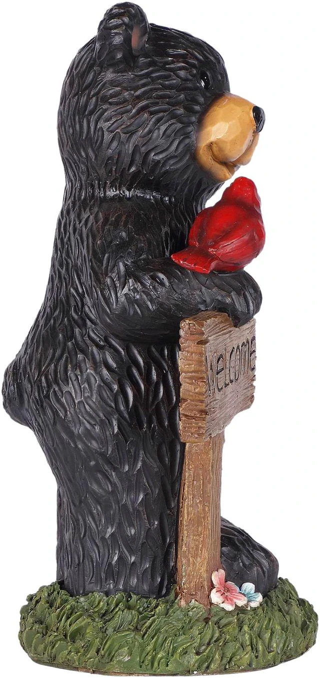 Alt view image 6 of 9 - Hi-Line Gift Bear Holding Welcome Sign