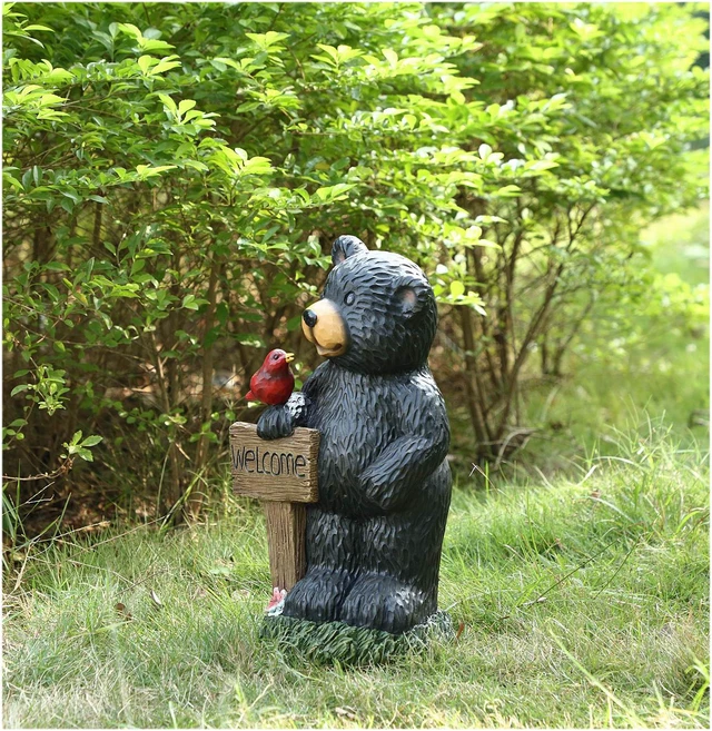 Alt view image 7 of 9 - Hi-Line Gift Bear Holding Welcome Sign