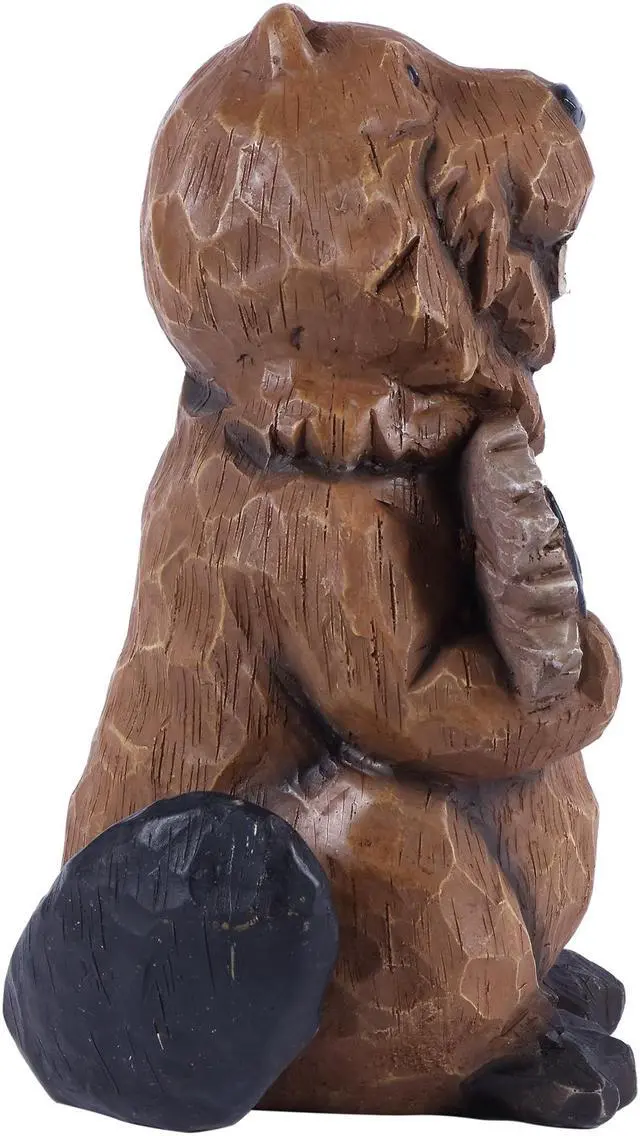 Alt view image 5 of 6 - Hi-Line Gift Beaver Holding A Welcome Sign