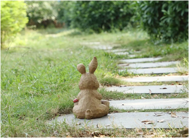 Alt view image 7 of 7 - Hi-Line Gift Rabbit Sitting with Ladybug