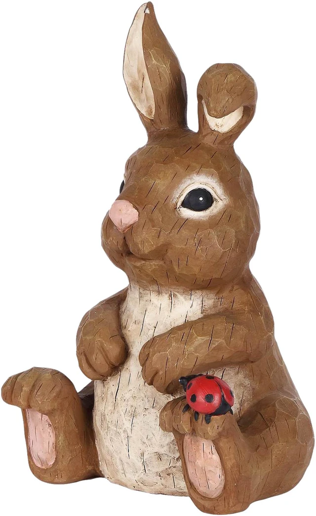 Alt view image 2 of 7 - Hi-Line Gift Rabbit Sitting with Ladybug