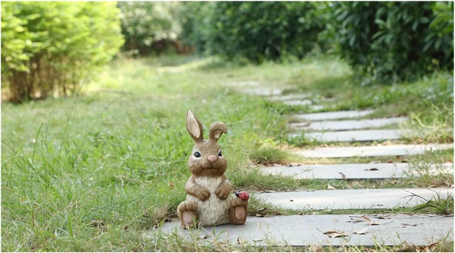 Alt view image 5 of 7 - Hi-Line Gift Rabbit Sitting with Ladybug