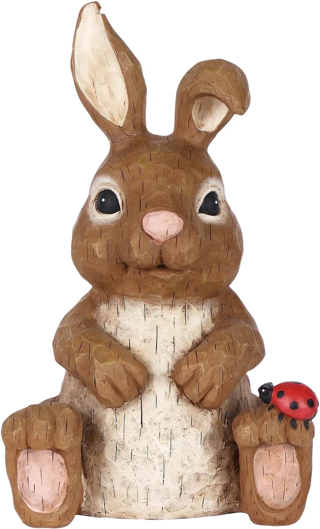 Main image of Hi-Line Gift Rabbit Sitting with Ladybug