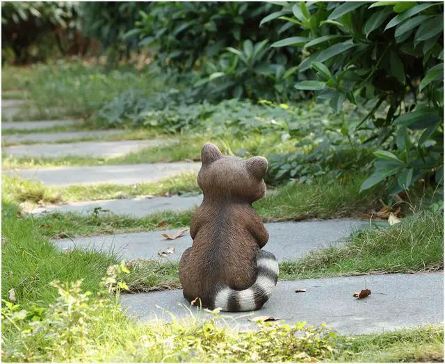 Alt view image 9 of 9 - Hi-Line Gift Racoon Holding Acorn