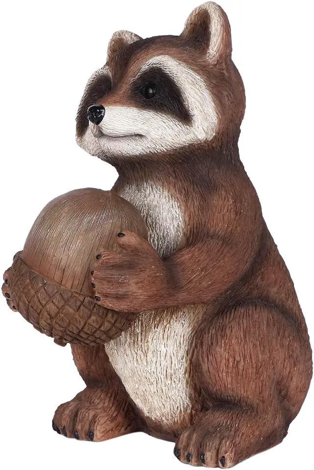 Alt view image 2 of 9 - Hi-Line Gift Racoon Holding Acorn