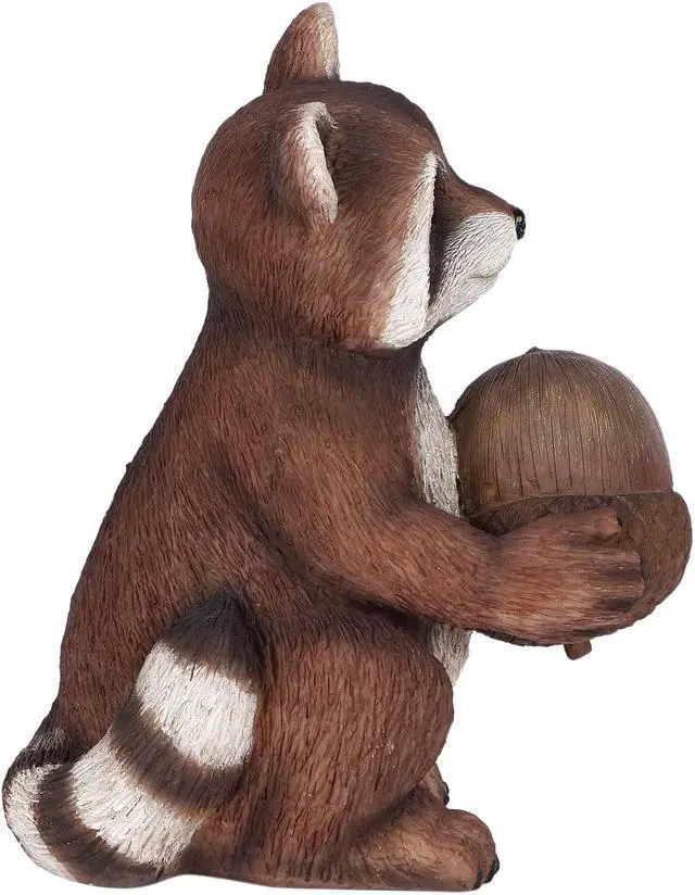 Alt view image 6 of 9 - Hi-Line Gift Racoon Holding Acorn