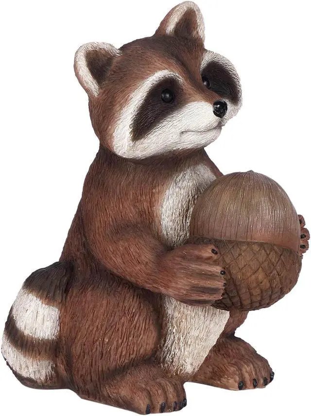 Alt view image 3 of 9 - Hi-Line Gift Racoon Holding Acorn