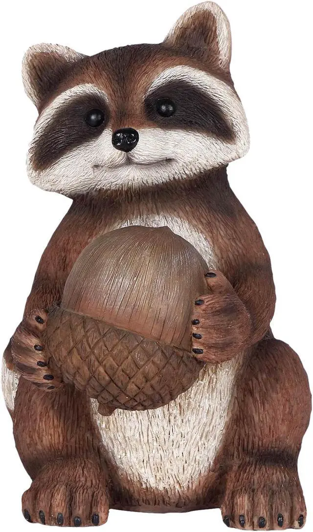 Main image of Hi-Line Gift Racoon Holding Acorn