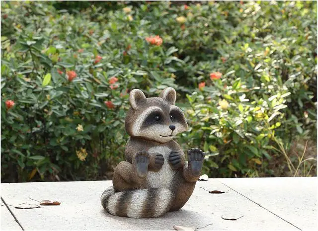 Alt view image 5 of 5 - Hi-Line Gift Racoon Sitting